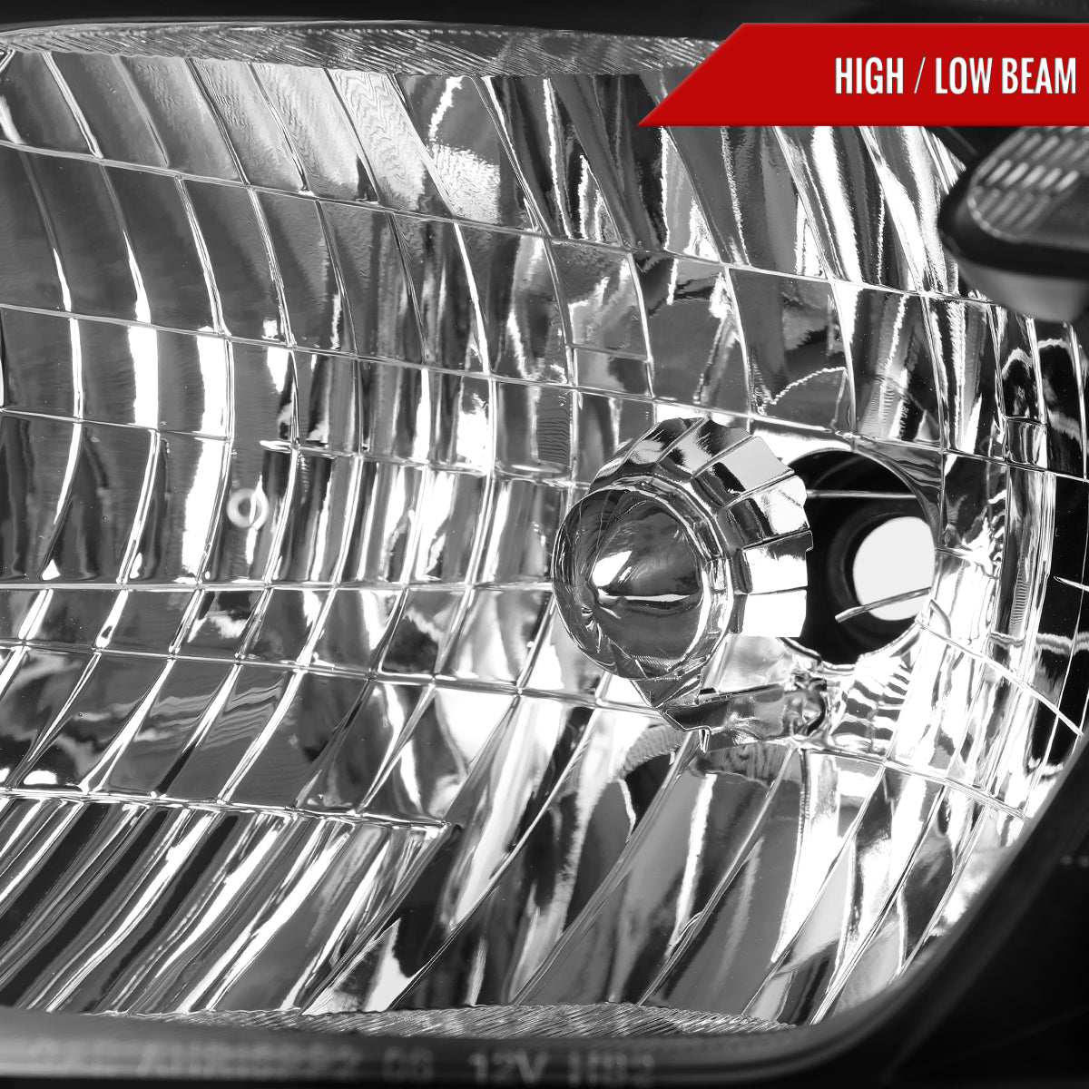 Spec-D 2008-2010 Toyota Highlander Factory Halogen Replacement Black Headlights