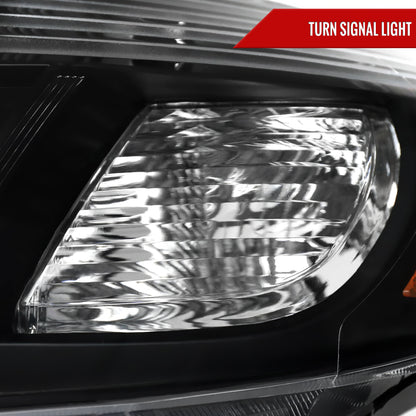 Spec-D 2008-2010 Toyota Highlander Factory Halogen Replacement Black Headlights