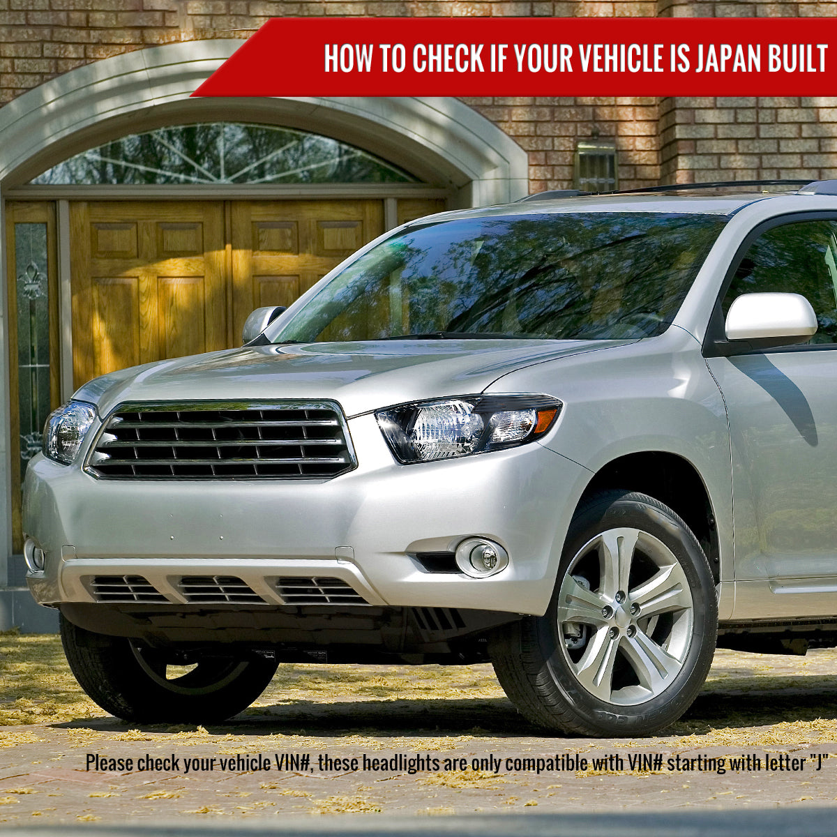 Spec-D 2008-2010 Toyota Highlander Factory Halogen Replacement Black Headlights