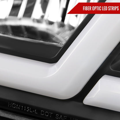 Spec-D 2000-2005 Chevrolet Impala LED Bar OE Style Black Headlights