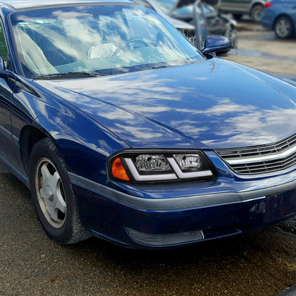Spec-D 2000-2005 Chevrolet Impala LED Bar OE Style Black Headlights