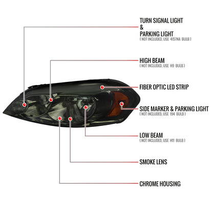 Spec-D -16 Impala Ltd Monte 08 smoked headlights