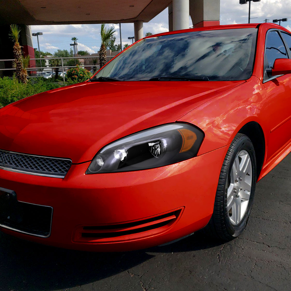 Spec-D 2006-2013 Chevrolet Impala/2006-2007 Monte Carlo/2014-2016 Impala Ltd OE Style w/ LED Strip Black Headlights