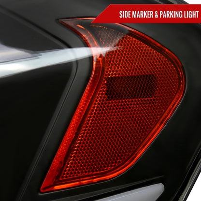 Spec-D 2006-2013 Chevrolet Impala/2014-2016 Impala Ltd/2006-2007 Monte Carlo Switchback Sequential Signal LED Bar OE Style Black Headlights