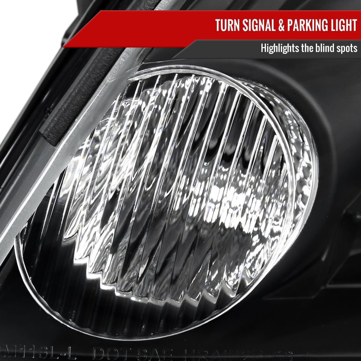 Spec-D 2006-2013 Chevrolet Impala / 2014-2015 Impala Ltd / 2006-2007 Monte Carlo OE Style Crystal LED Black Headlights