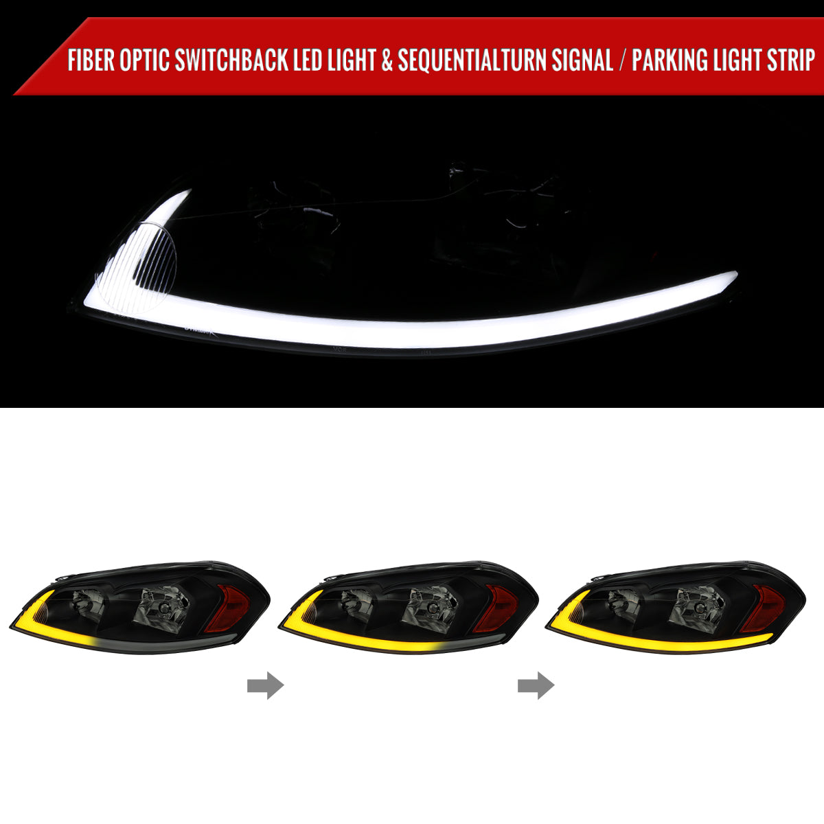 2007 -16 Impala Ltd Monte Spec-D black aftermarket headlights