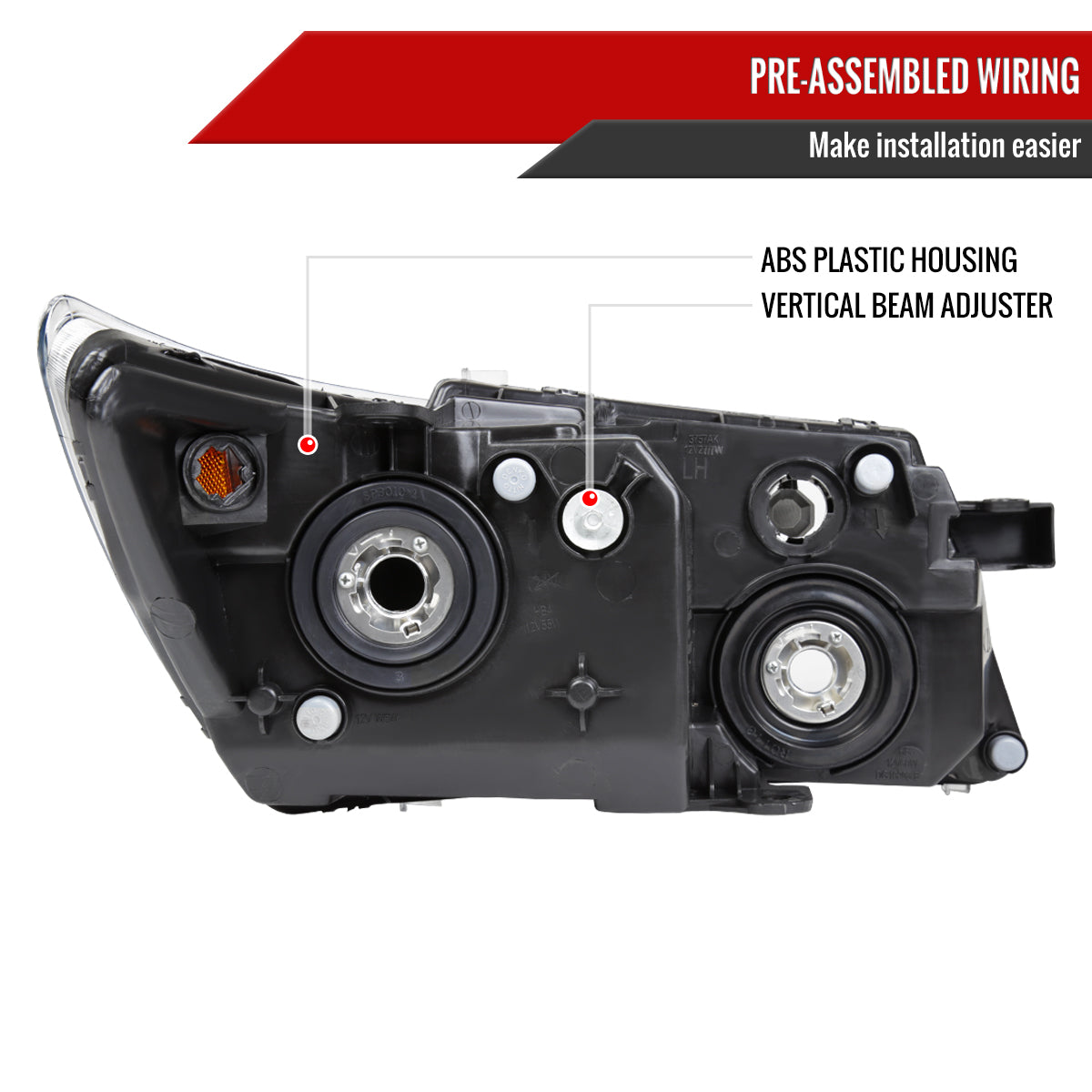 Spec-D 2009-2020 Dodge Journey OE Style Black Headlights