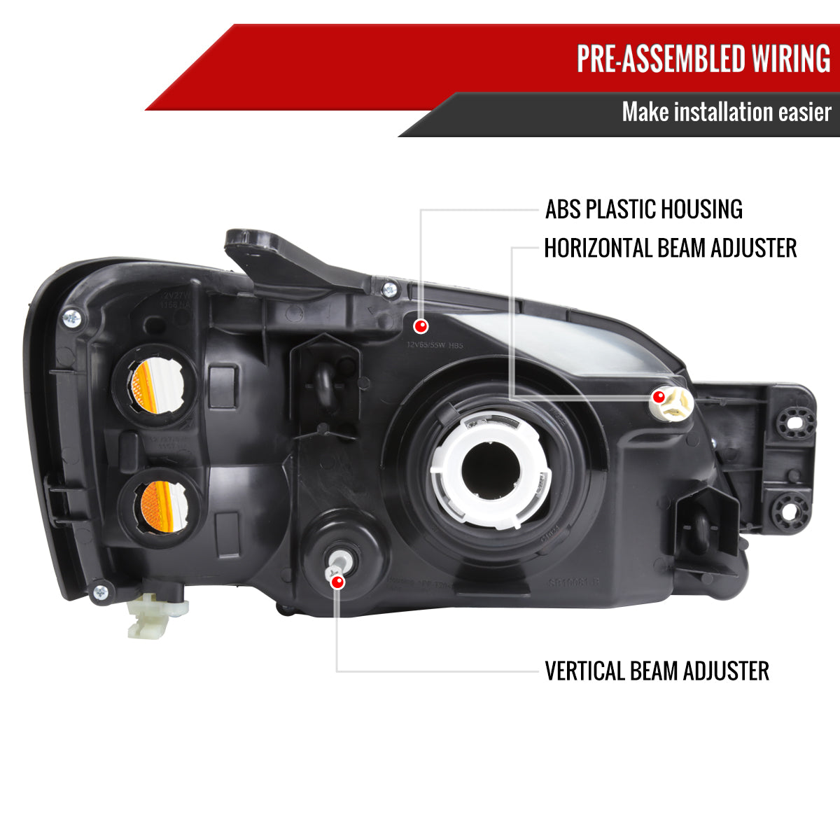 01 Subaru Legacy Brighton Baja Spec-D passenger-side headlights