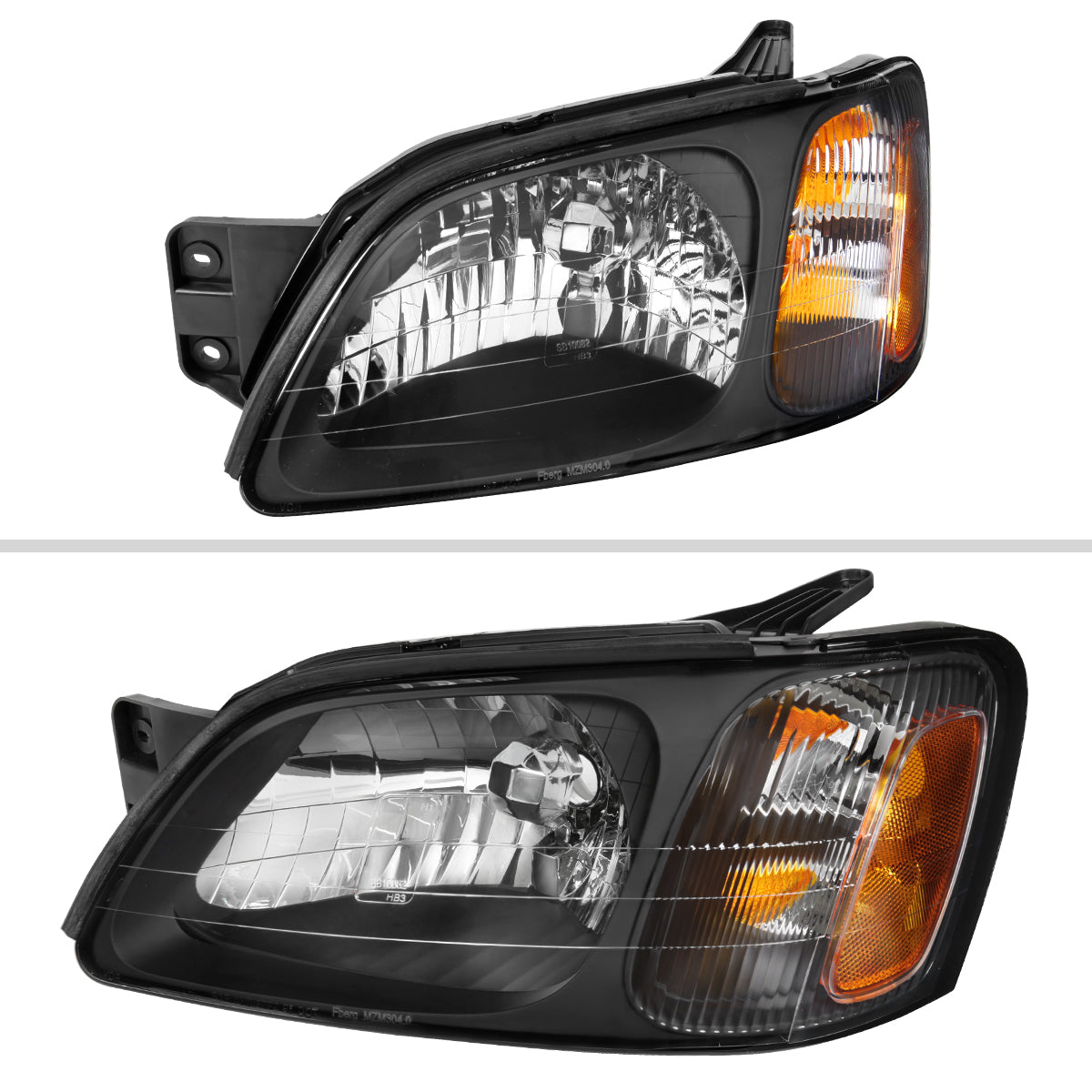 2001 Subaru Legacy Baja Sport Spec-D black aftermarket headlights