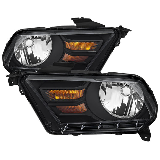 Spec-D 2010-2014 Ford Mustang OE Style Black Headlights