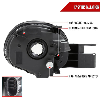 Spec-D 2003-2005 Dodge Neon OE Style Black Headlights