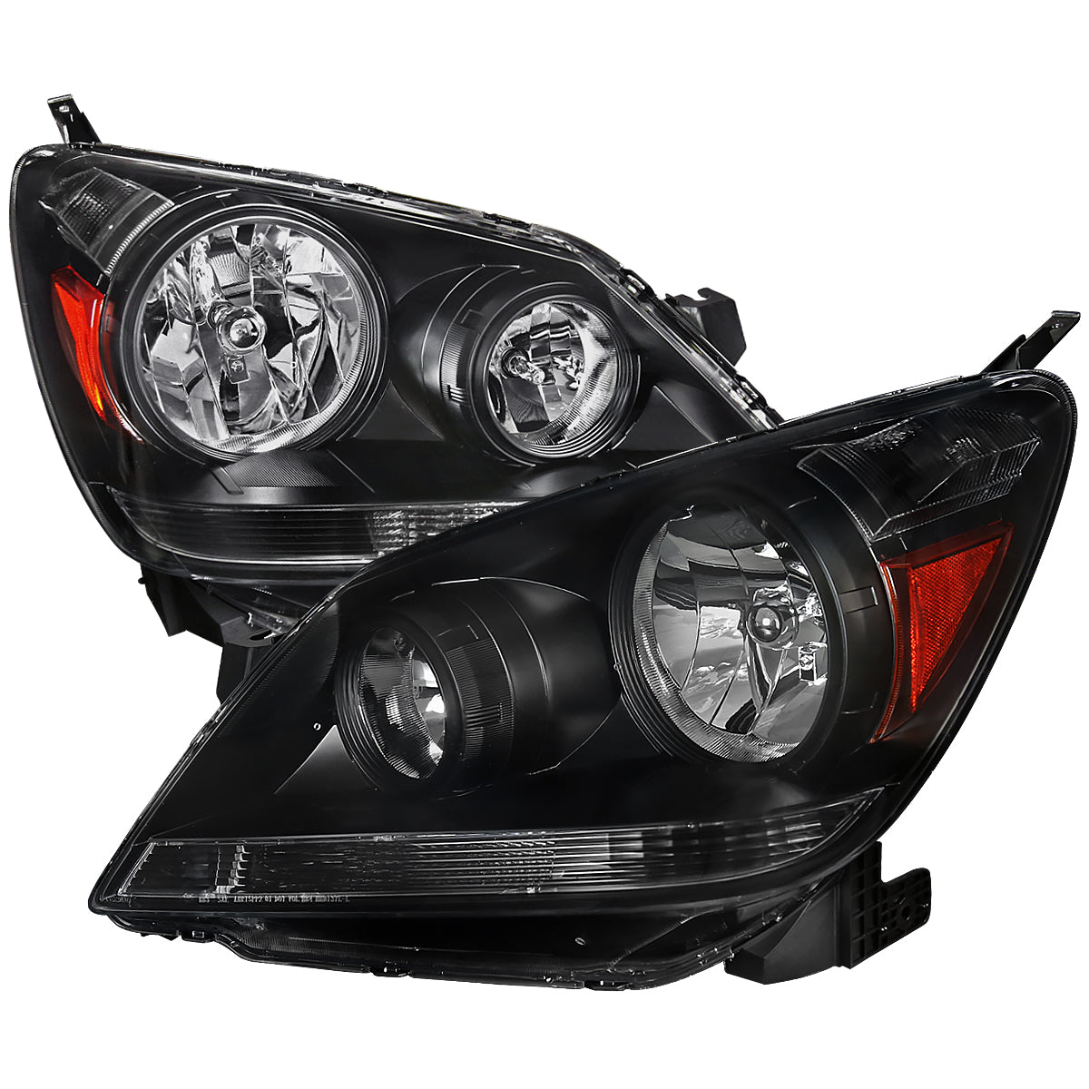 Spec-D 2005-2007 Honda Odyssey OE Style Crystal w/ 9006 Bulbs Black Headlights