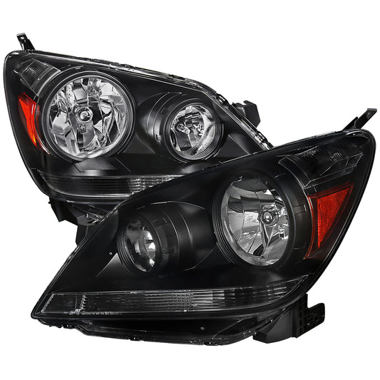 Spec-D 2005-2007 Honda Odyssey OE Style Crystal w/ 9006 Bulbs Black Headlights