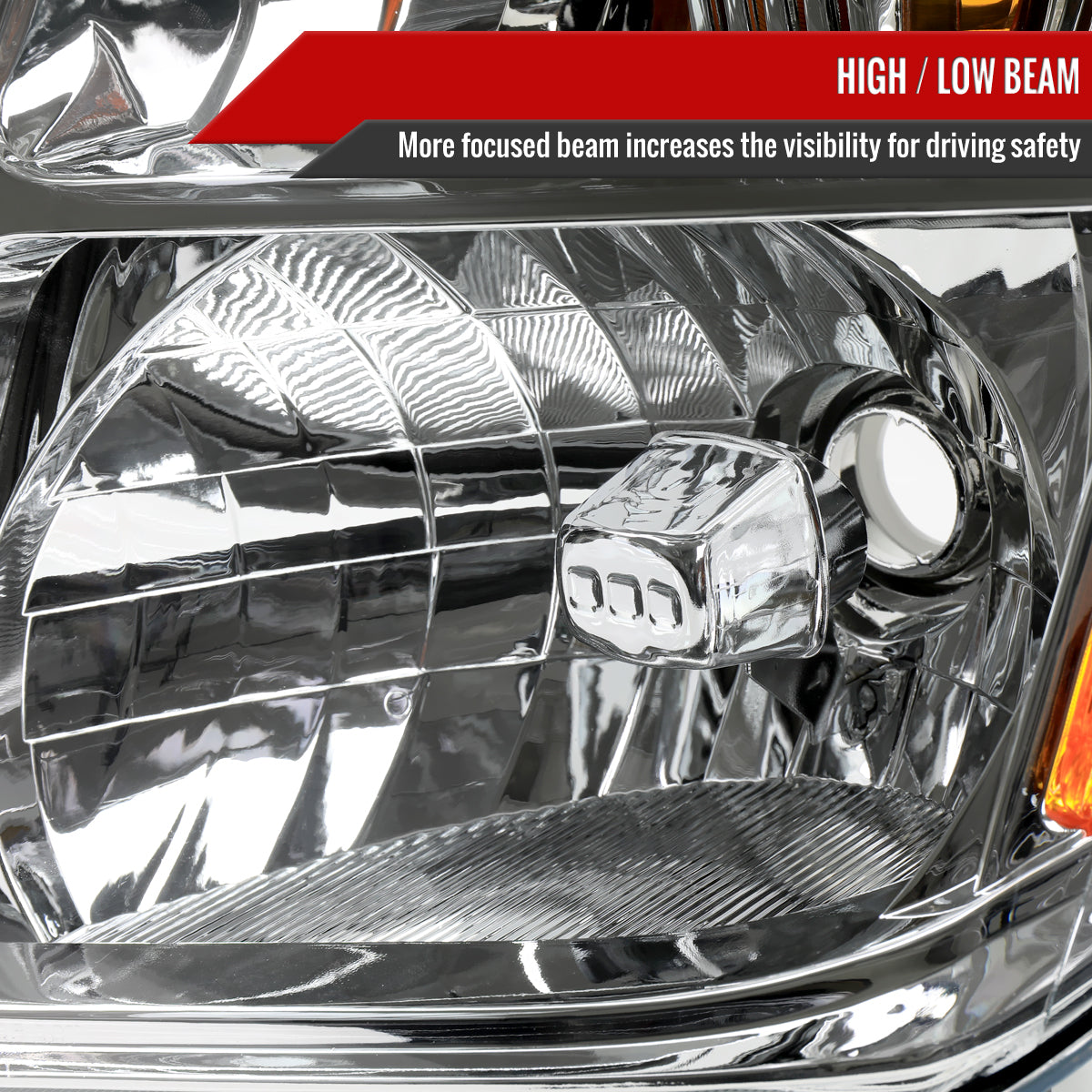 Spec-D 2007 Frontier Pathfinder OE chrome headlights