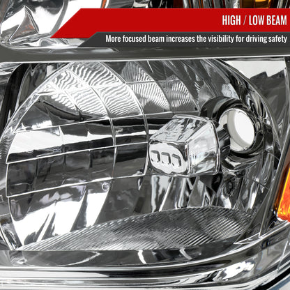 Spec-D 2007 Frontier Pathfinder OE chrome headlights