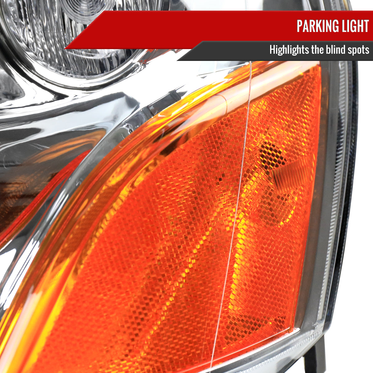 Spec-D 2004 Honda Pilot Factory chrome custom headlights