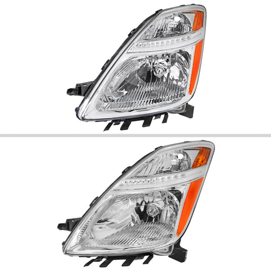2007 Prius OE Amber Reflector Spec-D chrome aftermarket headlights