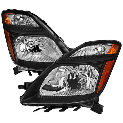 Spec-D 2006-2009 Toyota Prius OE Style with Amber Reflector Black Headlights
