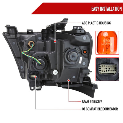 Spec-D 19-24 Ram 1500 Passenger Headlight OEM Style Direct Replacement