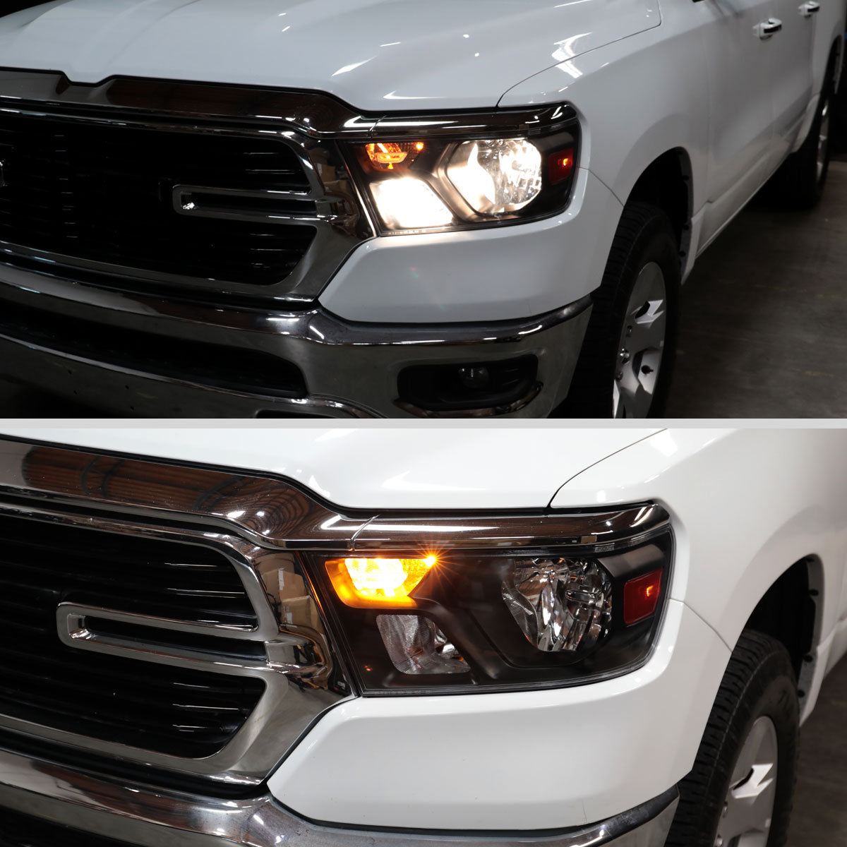 Spec-D 2019-2024 Ram 1500 Driver Side Black Housing Headlight Replace