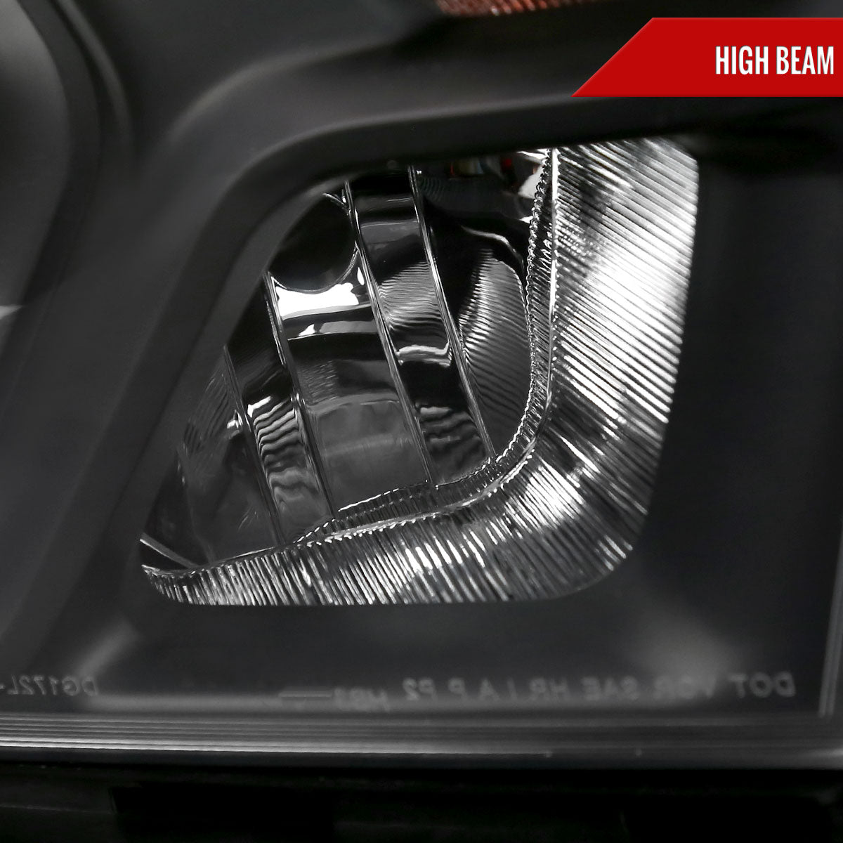 Spec-D Ram 1500 2019-2024 RH Black Housing Headlight OEM Replacement