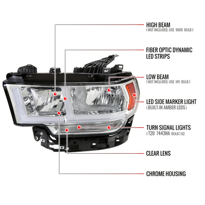Spec-D Ram OE 21 chrome headlights