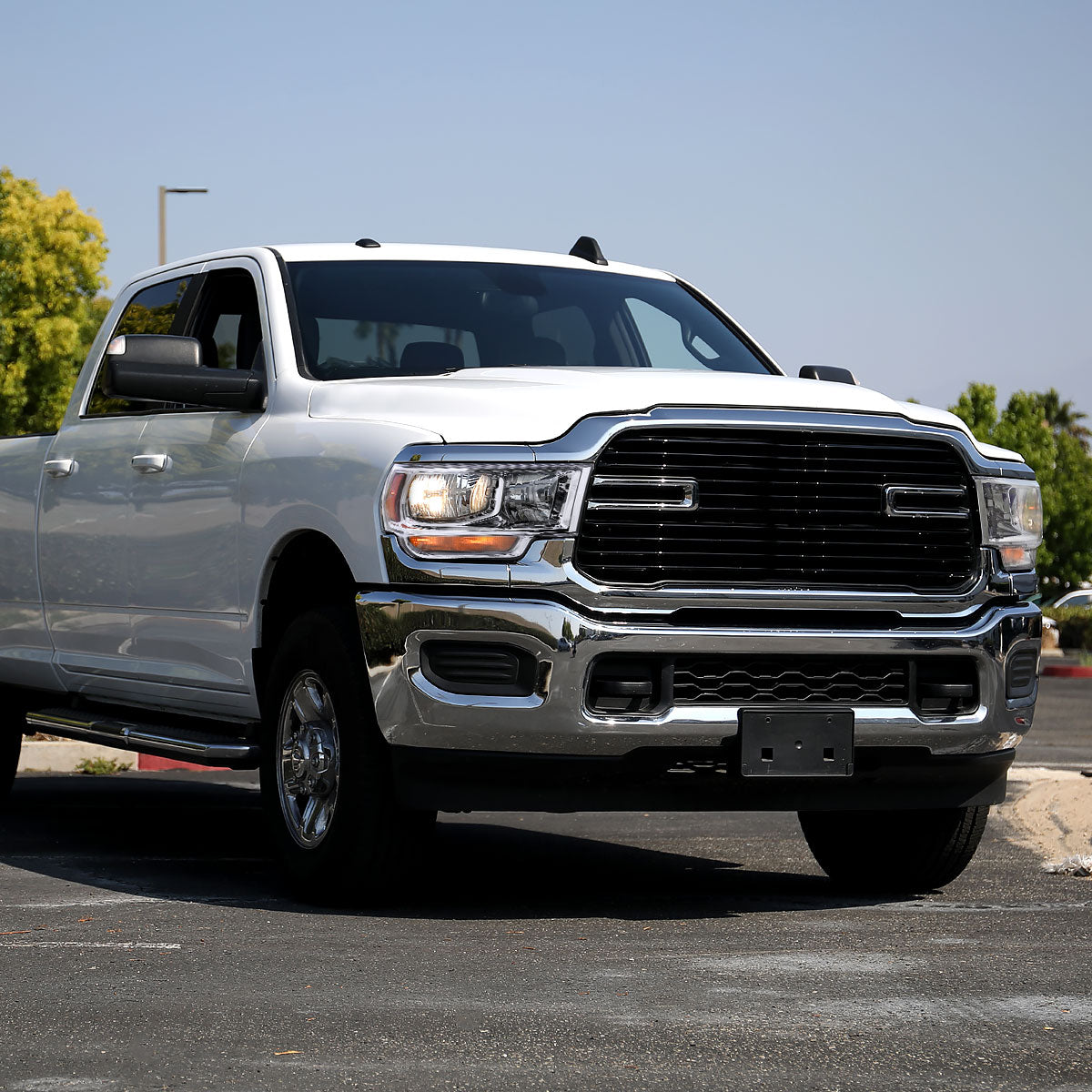 2019-2023 Ram 2500 3500 Passenger Headlight Chrome Housing Clear Lens
