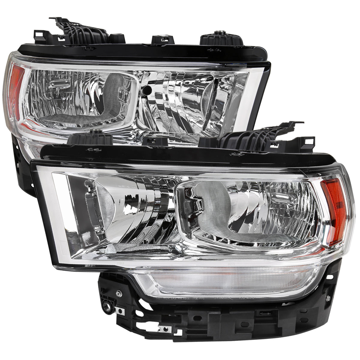 Spec-D 2019 RAm 3500 OE chrome headlights upgrade