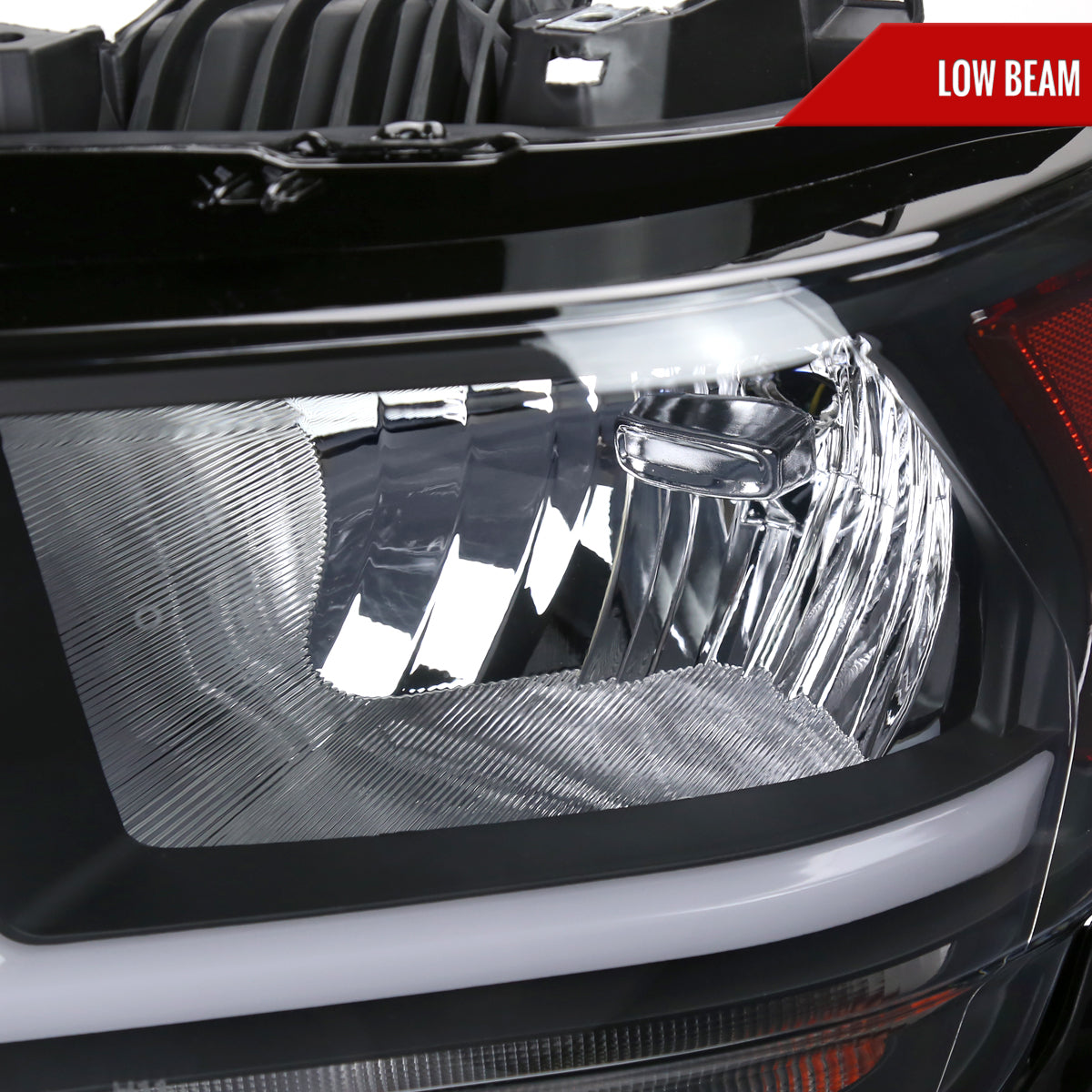 Spec-D 2021 Ram Factory style black LED bar headlights