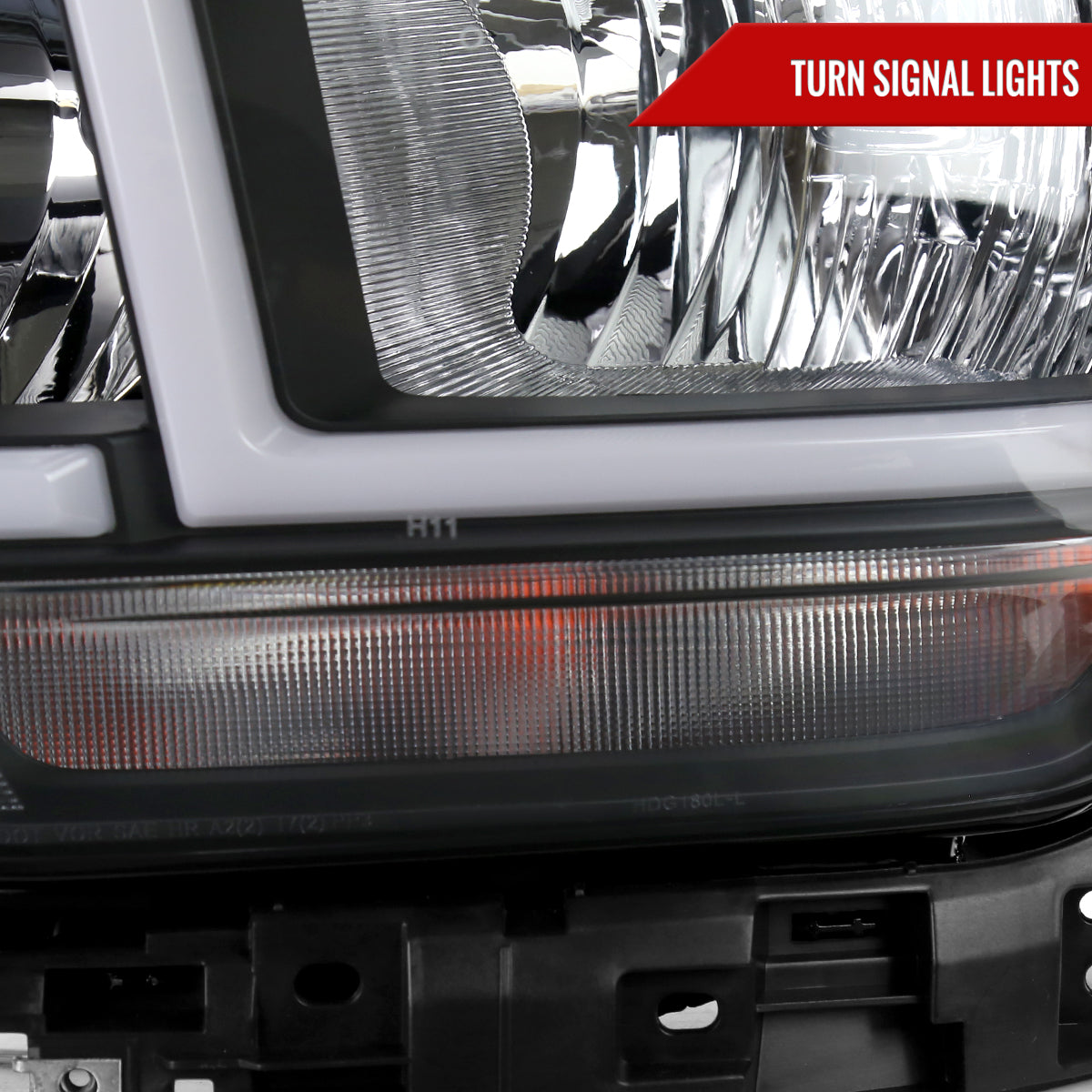 Spec-D 19 Ram Factory style black LED bar headlights
