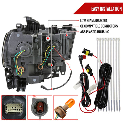 20 Ram Factory style Spec-D black headlights