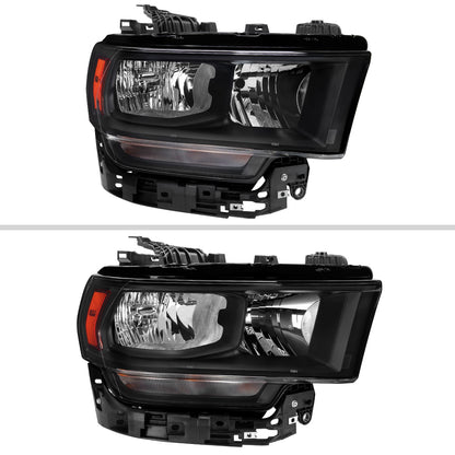 Spec-D 2020-2024 Ram 2500 3500 Right Headlight Black Housing Clear Lens