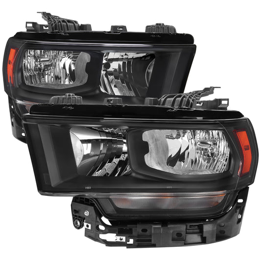 Spec-D 2019-2024 Dodge RAM 2500/3500/4500/5500 OE Style Black Headlights