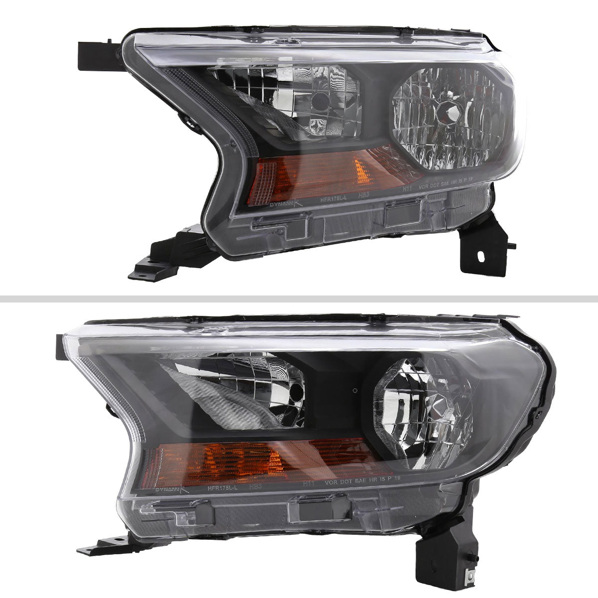 2020 Ford Ranger XL XLT Spec-D black aftermarket headlights