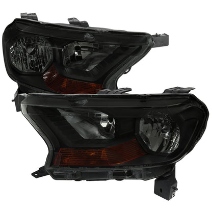 Spec-D 2019 Ranger XL XLT OE black headlights upgrade