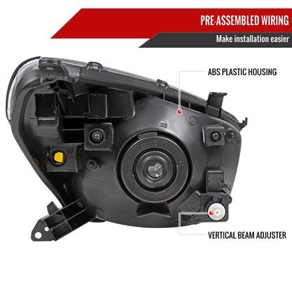 Spec-D 2001-2003 Toyota RAV4 OE Style Black Headlights