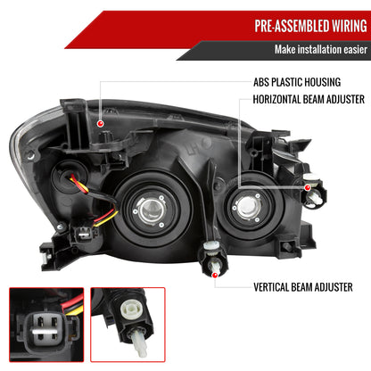 Spec-D 2006-2008 Toyota RAV4 OE Style Black Headlights