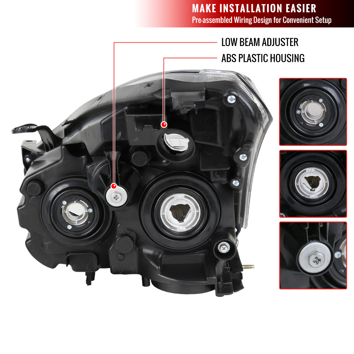 Spec-D Rogue Select Passenger 10 passenger-side headlights