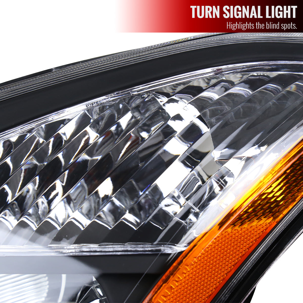 Spec-D 2008-2013 Nissan Rogue/ 2014-2015 Rogue Select OE Style w/ Amber Reflectors Black Headlights