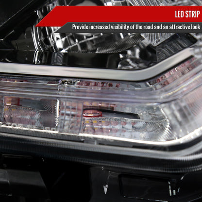 Spec-D 2015 Rogue Strip OE Passenger passenger-side custom headlights