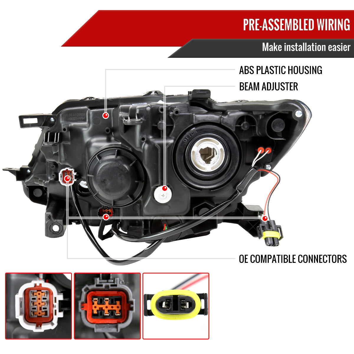 15 Rogue Strip OE Passenger Spec-D passenger-side headlights