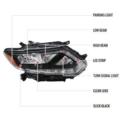 Spec-D Rogue Strip OE Passenger 16 passenger-side headlights
