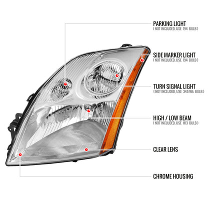 Spec-D Nissan Sentra Factory 09 chrome headlights