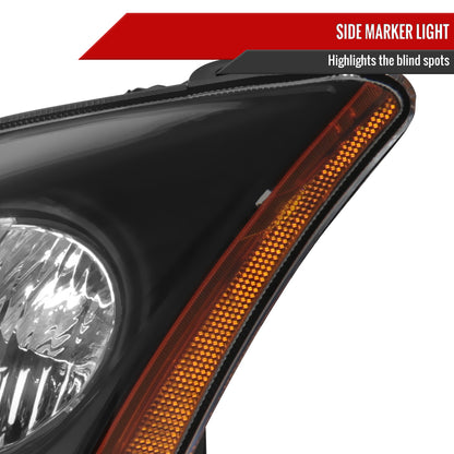 Spec-D 07 Nissan Sentra Factory black headlights