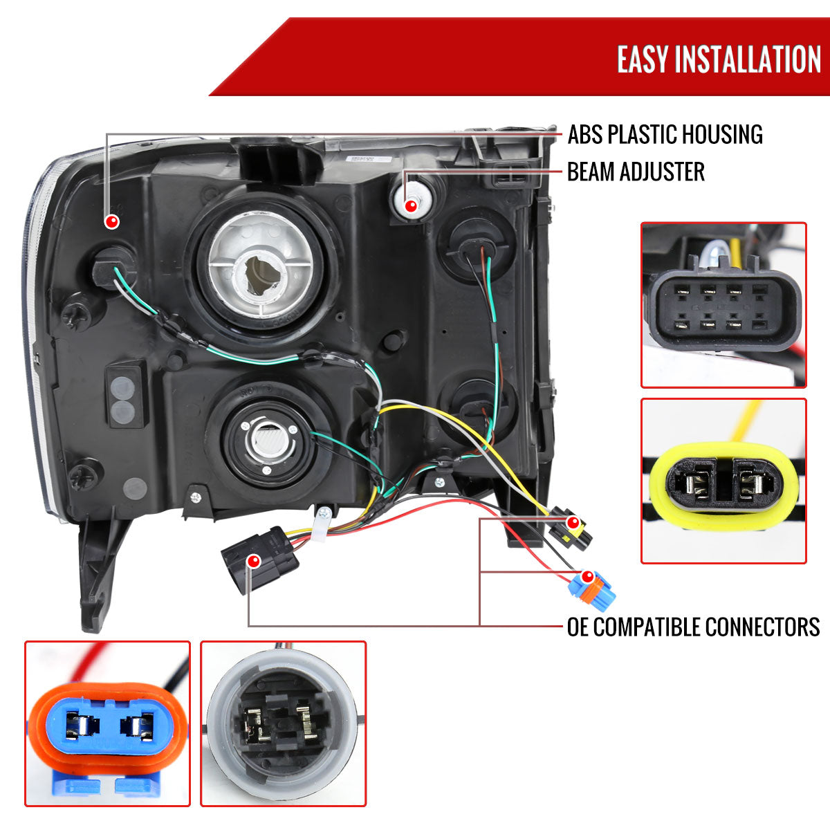 Spec-D GMC Sierra 1500HD 2500HD 09 headlights