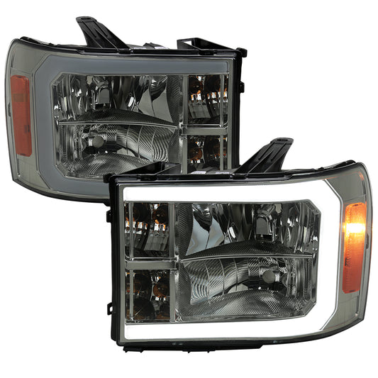 Spec-D 2007 GMC Sierra 2500HD 3500HD smoked headlights upgrade