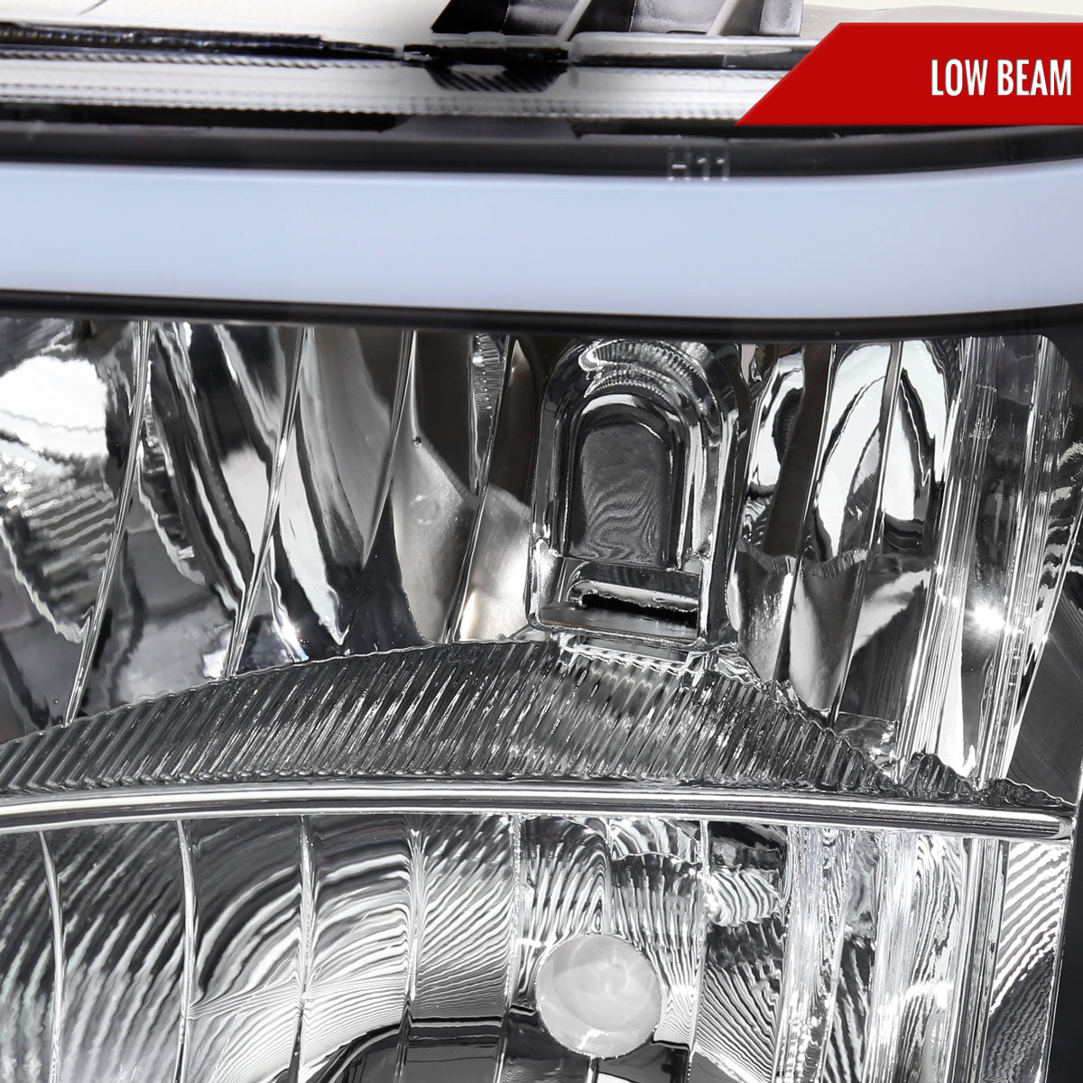 Spec-D 2007-2013 GMC Sierra 1500/2500/3500 LED Bar OE Style Black Headlights