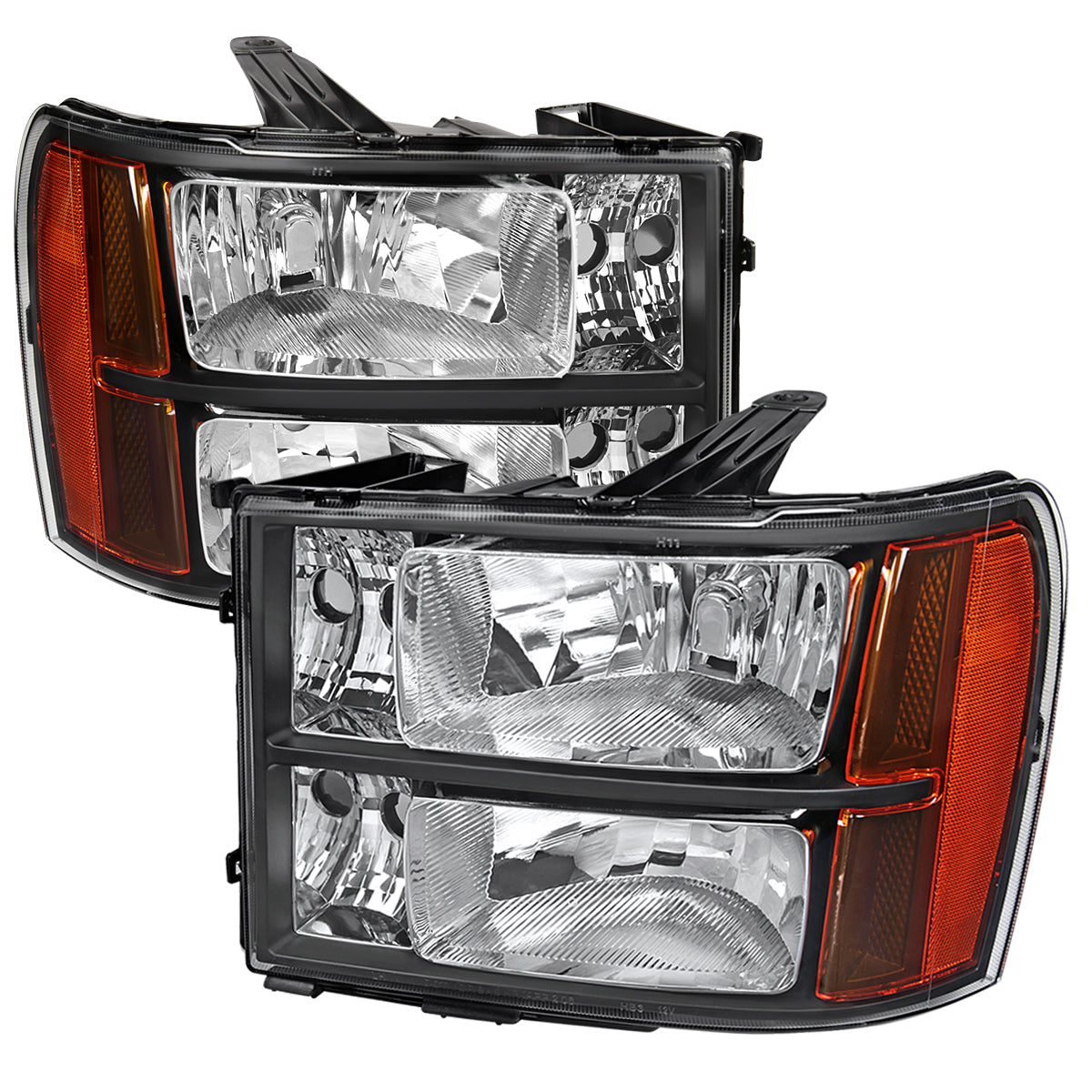 Spec-D 2007-2014 GMC Sierra OE Style Black Headlights