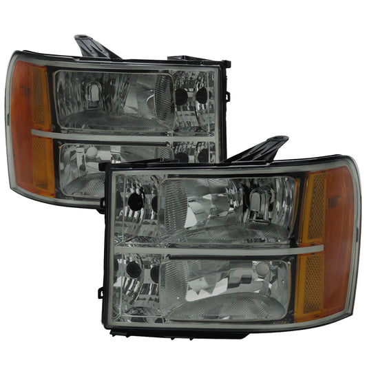 Spec-D 2007 GMC Sierra 2500HD 3500HD smoked LED Headlights upgrade