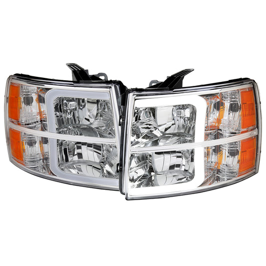 Spec-D 2007 chevrolet Silverado 2500HD 3500HD chrome headlights upgrade